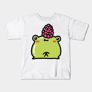 Frog with raspberry hat Kids T-Shirt